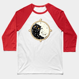 Yin Yang Kittens Baseball T-Shirt